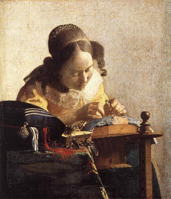 Jan Vermeer The Lacemaker oil painting image